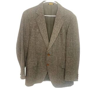 Larry Mahan’s Cowboy Collection Sport Coat Blazer 40R Mens Gray Tweed Ranch